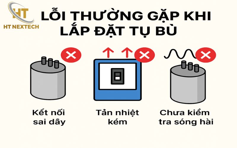 Một số lỗi thường gặp khi lắp tụ bù hạ thế và cách khắc phục