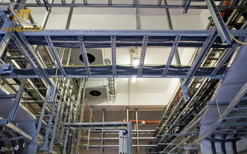 Lắp đặt thang máng cáp bắt buộc phải có phụ kiện đi kèm đầy đủ để đảm bảo an toàn