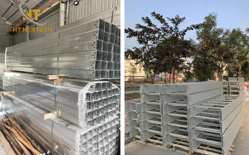 Thang máng cáp được làm từ nhiều vật liệu khác nhau
