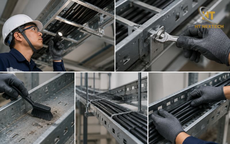 Hướng dẫn bảo dưỡng máng cáp đúng cách theo từng hạng mục