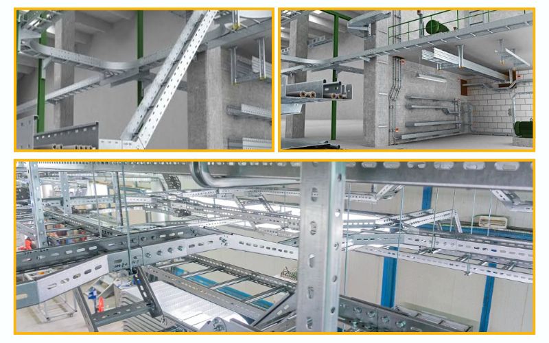 Ứng dụng thực tế của khay cáp và máng cáp