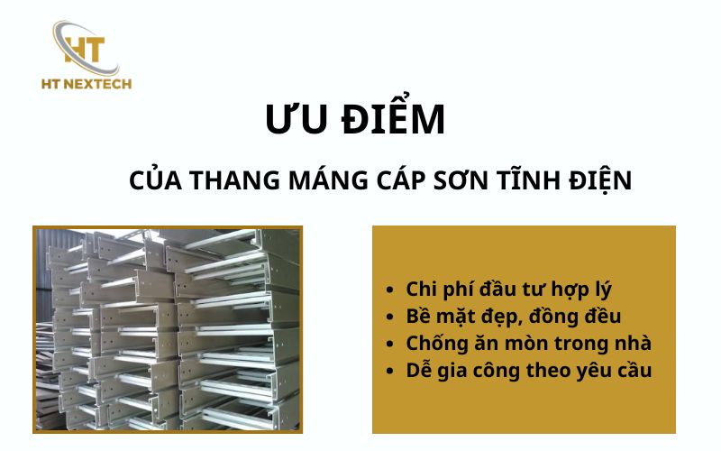 Thang máng cáp sơn tĩnh điện